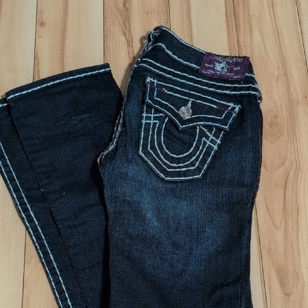 Vintage True Religion Women's Dark Blue Boot Cut Jeans - Picture 3 of 3